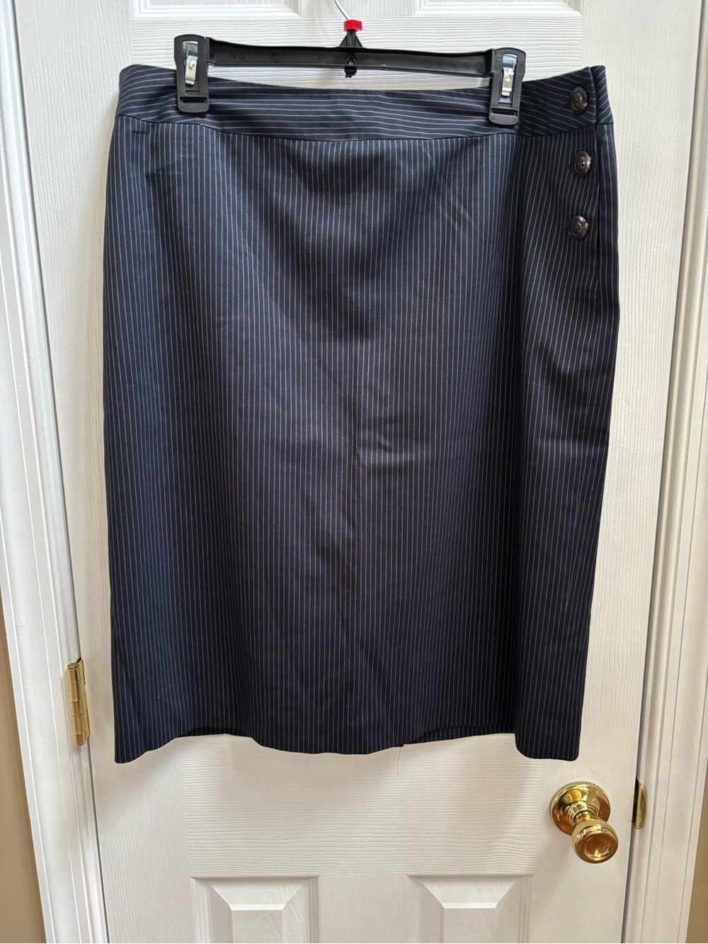 Talbots Stretch Pinstripe Knee-Length Skirt, Size 14, NWOT